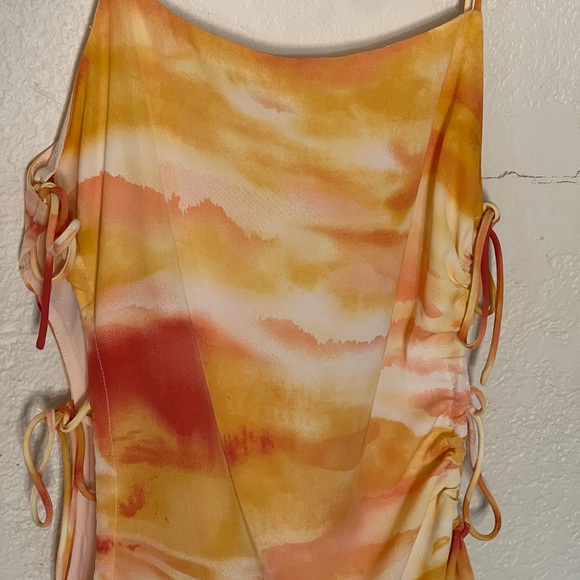Sunset Ruched Mini Sundress - Picture 2 of 11